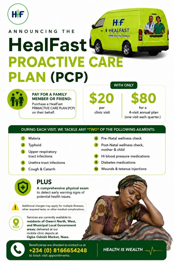 HealFast Proactive Care Plan flyer